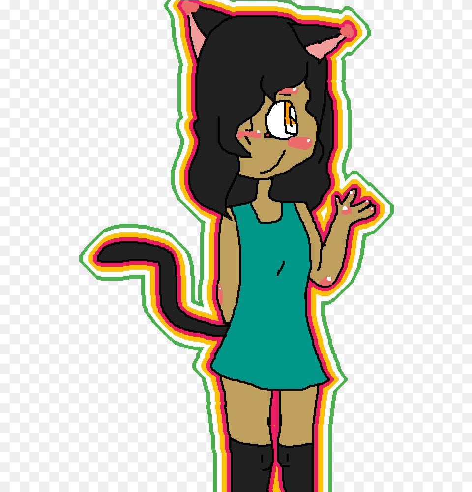Oh Lookie Here I Drew A Alf Human Half Cat Girl Human, Light, Person, Face, Head Png Image