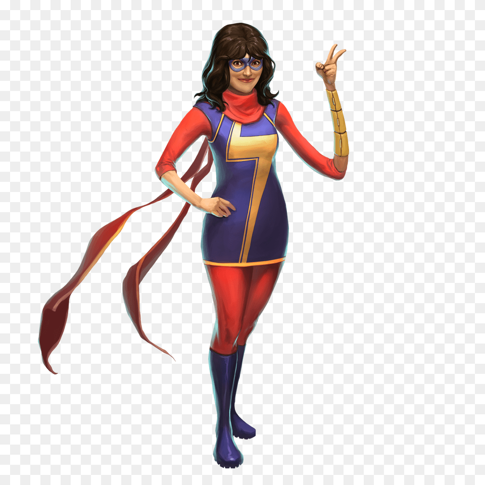 Oh My Gosh Its Kamala Khan Ms Marvel Demiurge Studios, Adult, Person, Female, Costume Free Png Download