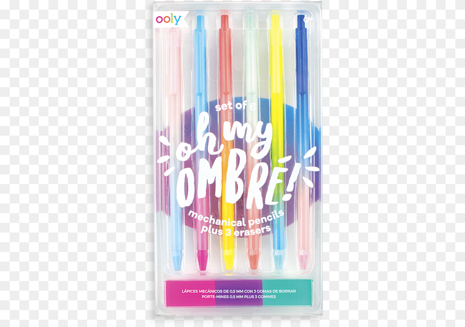 Oh My Ombre Mechanical Pencils And Erasers, Pen, Brush, Device, Tool Free Png