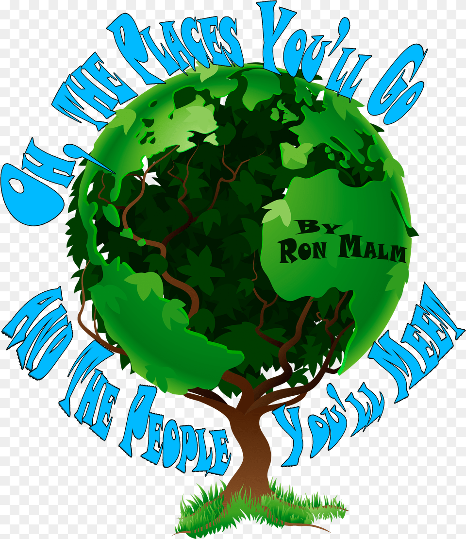 Oh The Places Ron Blog Globe World Tree 84quot Curtains, Astronomy, Green, Outer Space, Planet Png