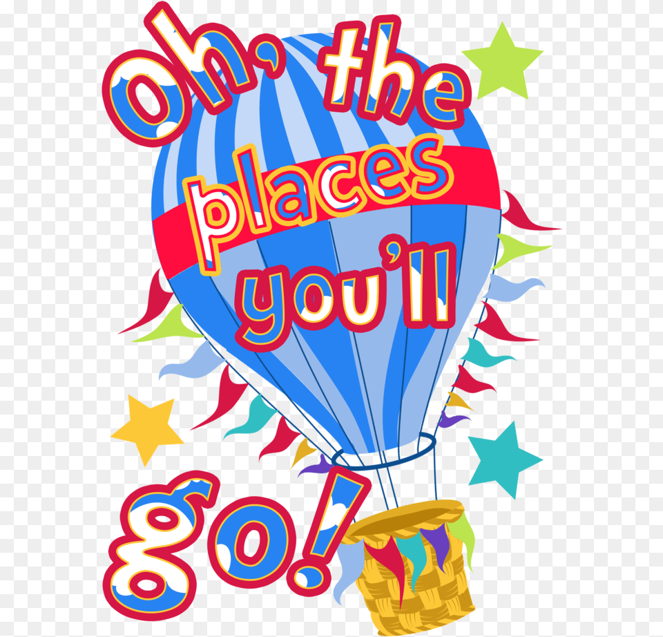 Oh The Places You Ll Go Balloon Oh The Places You Ll Go Balloon Transparent Clipart, Aircraft, Transportation, Vehicle, Dynamite Png Image