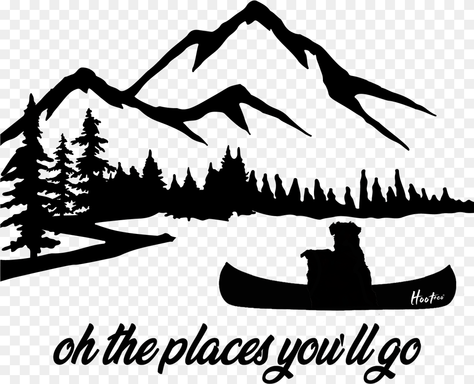 Oh The Places You Ll Go Racerback Tank Illustration, Silhouette, Boat, Water, Vehicle Png