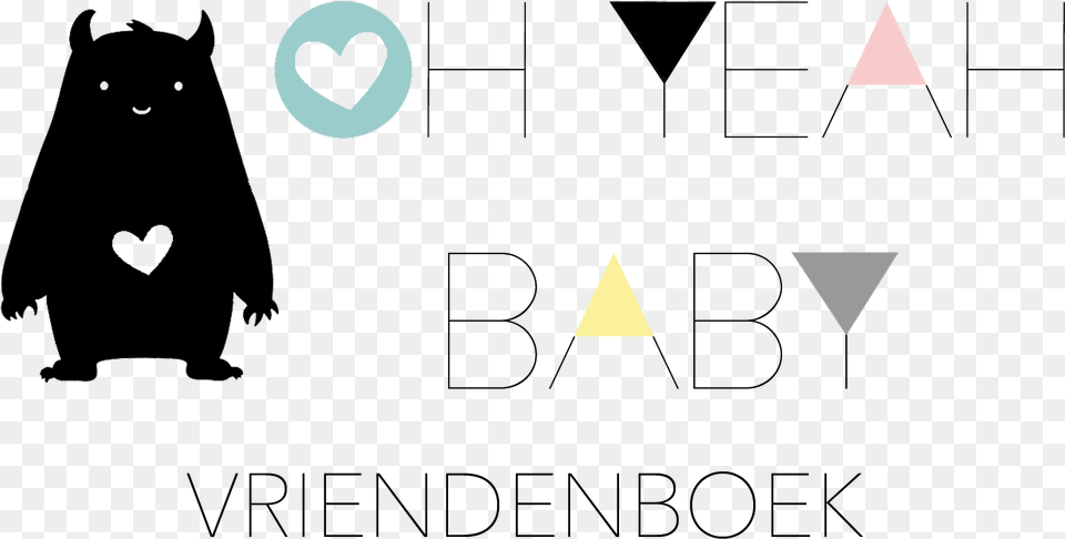 Oh Yeah Baby Vriendenboek Monster Black And White, Triangle Free Png