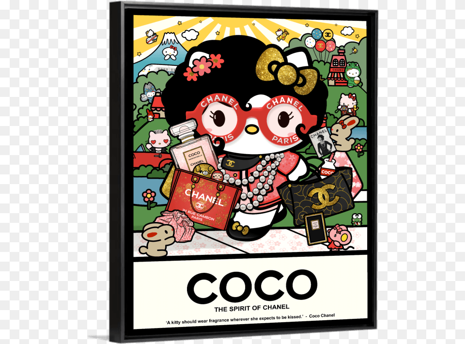 Ohaiyo Kyoto Kitty Coco Proof Cartoon, Advertisement, Poster, Book, Comics Free Png