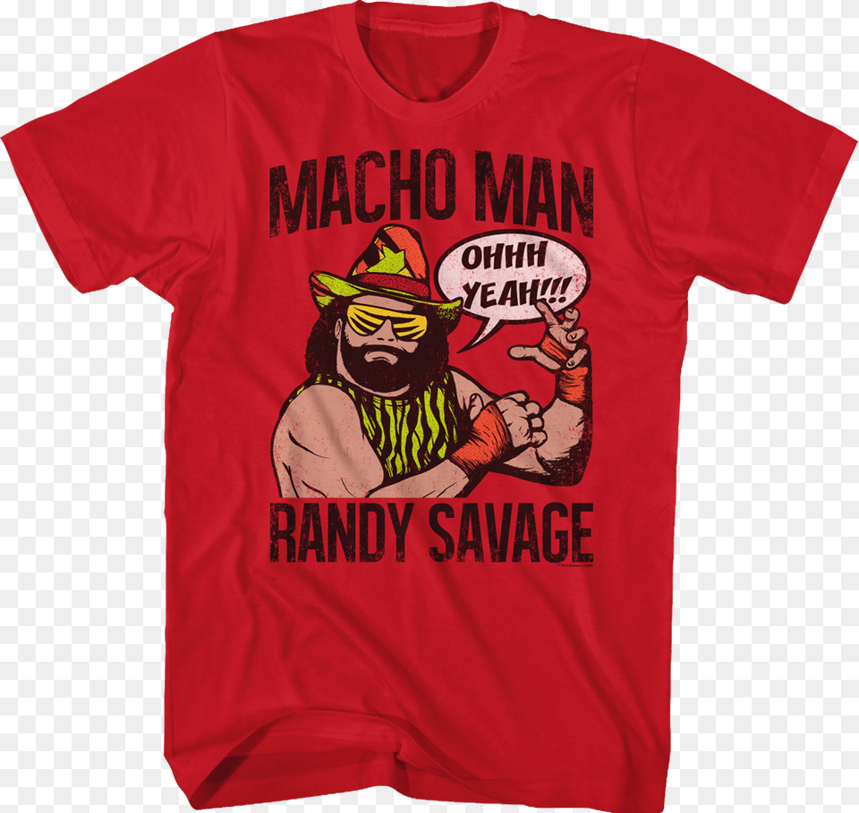 Ohhh Yeah Macho Man Randy Savage T Shirt Death Individual Thought Patterns Shirt, Clothing, T-shirt, Adult, Male Png
