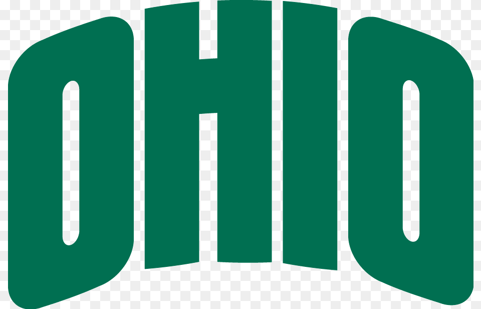 Ohio Bobcats Wordmark, Logo, Green, Text Png Image