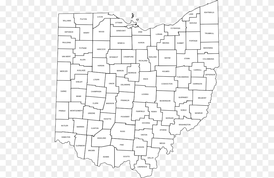 Ohio Counties Ohio Counties, Chart, Plot, Map, Atlas Free Transparent Png