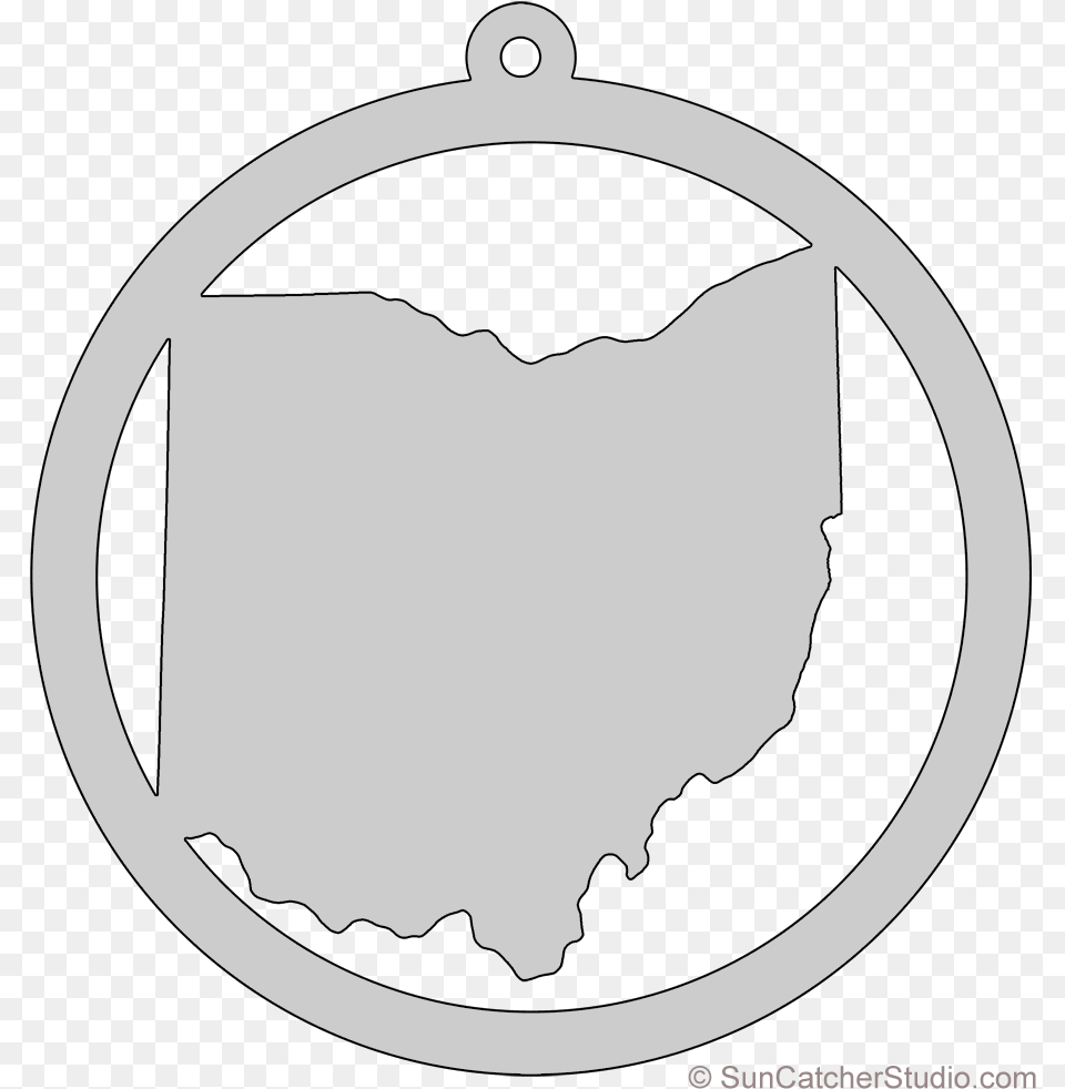 Ohio Map Circle Free Scroll Saw Pattern Shape State Shape Png Image