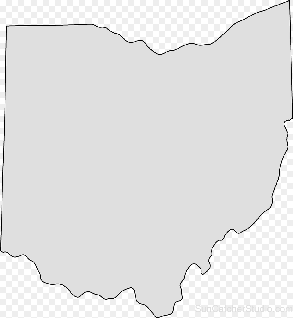Ohio Map Outline Shape State Stencil Clip Art Scroll House Of Representatives Ohio Free Transparent Png