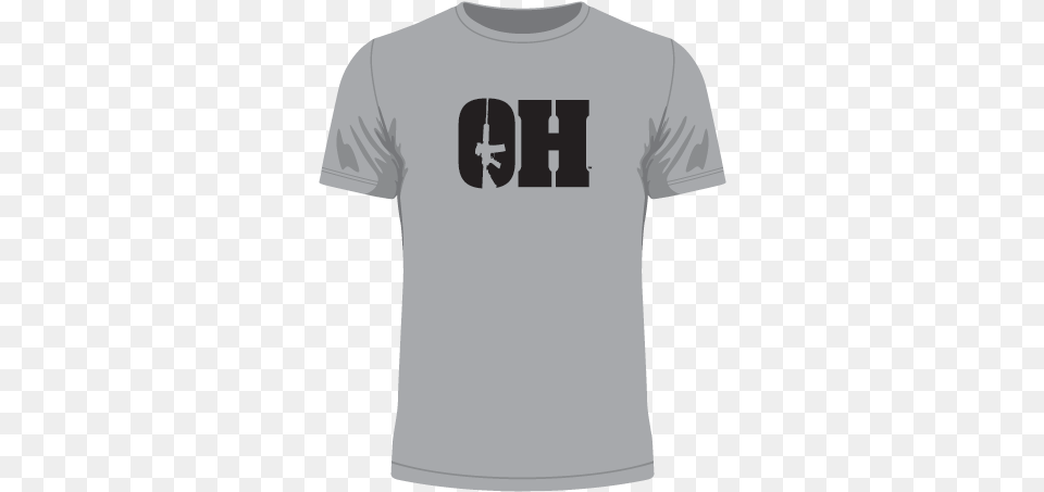 Ohio Oh Ar 15 T Shirt Featuring Ar15 Rifle Silhouette T Shirt, Clothing, T-shirt Free Transparent Png