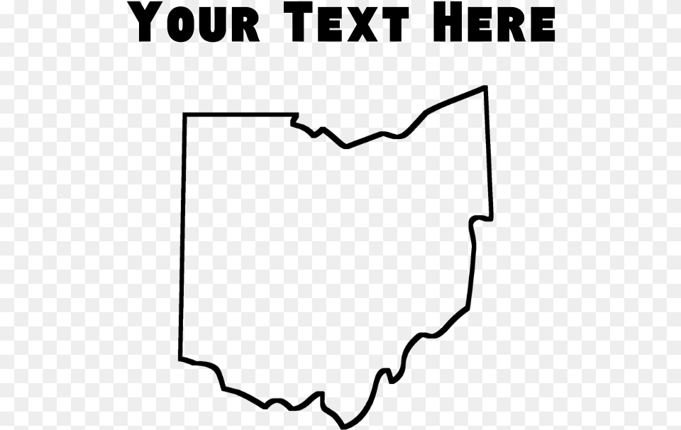 Ohio Outline Line Art, Gray Free Png Download