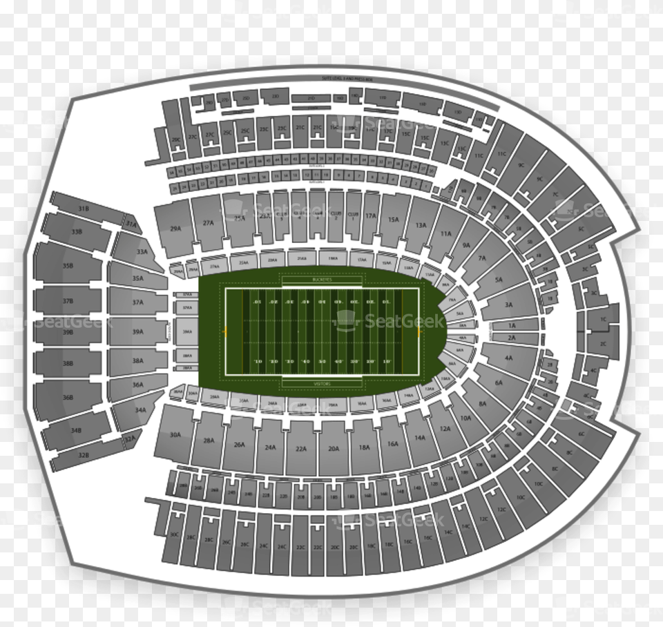 Ohio State Buckeyes Football Seating Chart Amp Map Ohio State Buckeyes Football, Architecture, Arena, Building, Stadium Free Png Download