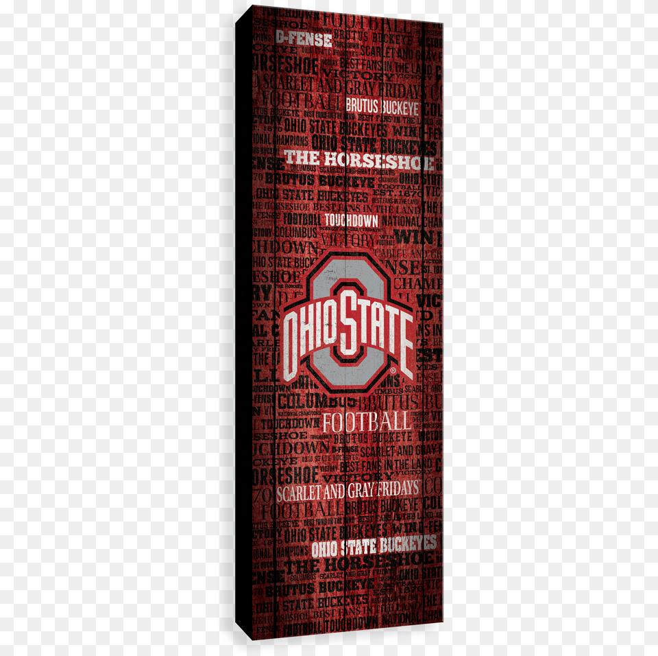 Ohio State Buckeyes Typography On Wood Ohio State Buckeyes Football, Advertisement, Poster, Book, Publication Free Transparent Png