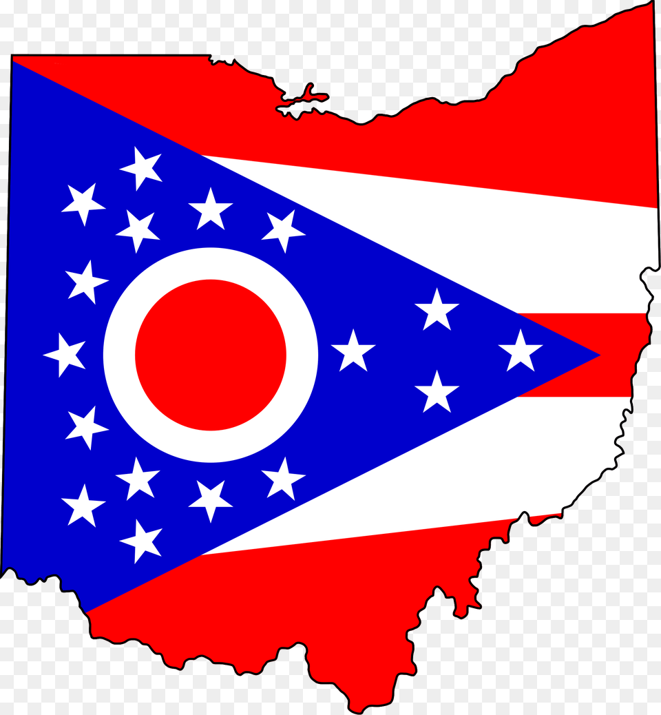 Ohio State Flag Map, American Flag Free Png Download