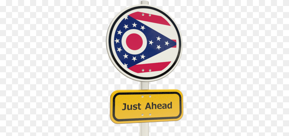 Ohio State Flag Pill Box, Sign, Symbol, Road Sign Png Image