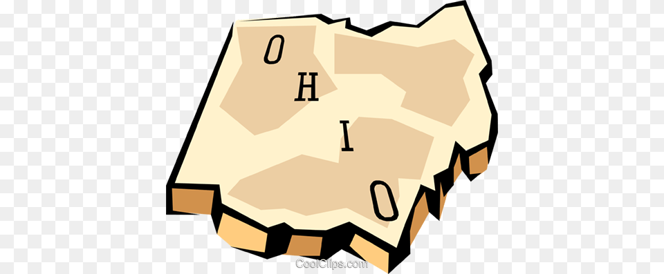 Ohio State Map Royalty Vector Clip Art Illustration, Wood, Ammunition, Grenade, Weapon Png