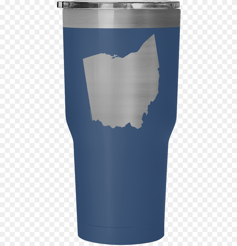 Ohio State Shape Outline White 30 Ounce Vacuum Tumbler Active Tank, Adult, Bride, Female, Person Free Png