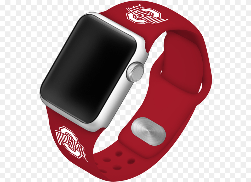 Ohio State University Buckeyes Silicone Sport Band Cavs Apple Watch Band, Wristwatch, Arm, Body Part, Person Free Png