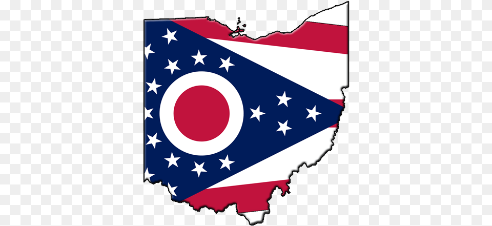 Ohio State With Flag, American Flag Png Image