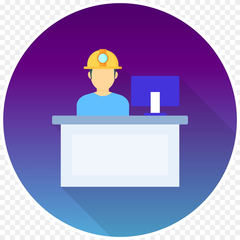 Ohs Training Course Icon Illustration, Table, Furniture, Person, Man Png Image