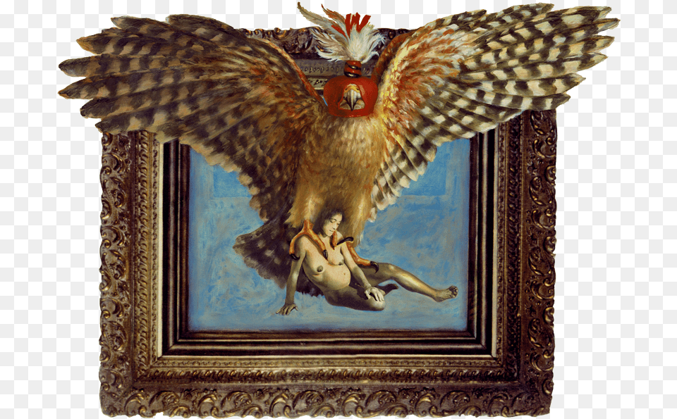 Oil And Collage On Arches 300lb Prepared Paper Hawk, Animal, Beak, Bird, Person Free Transparent Png