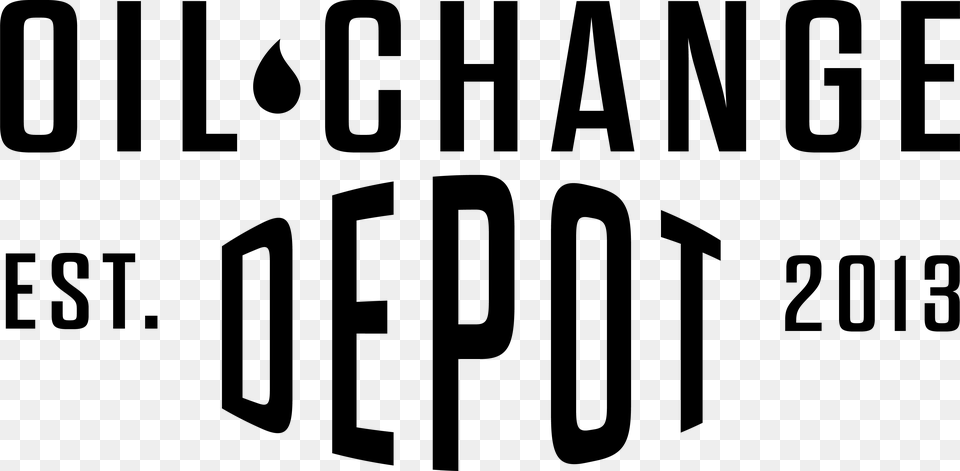 Oil Change Depot Black And White Png Image