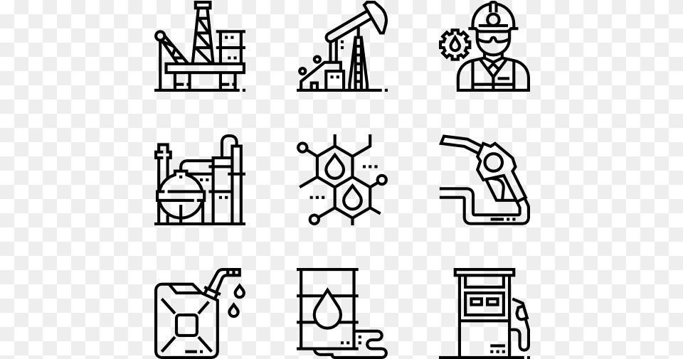 Oil Industry Makeup Icon Background, Gray Png Image