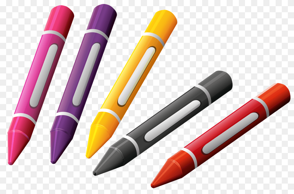 Oil Pastels Transparent Vector, Dynamite, Weapon, Pen, Rocket Free Png Download