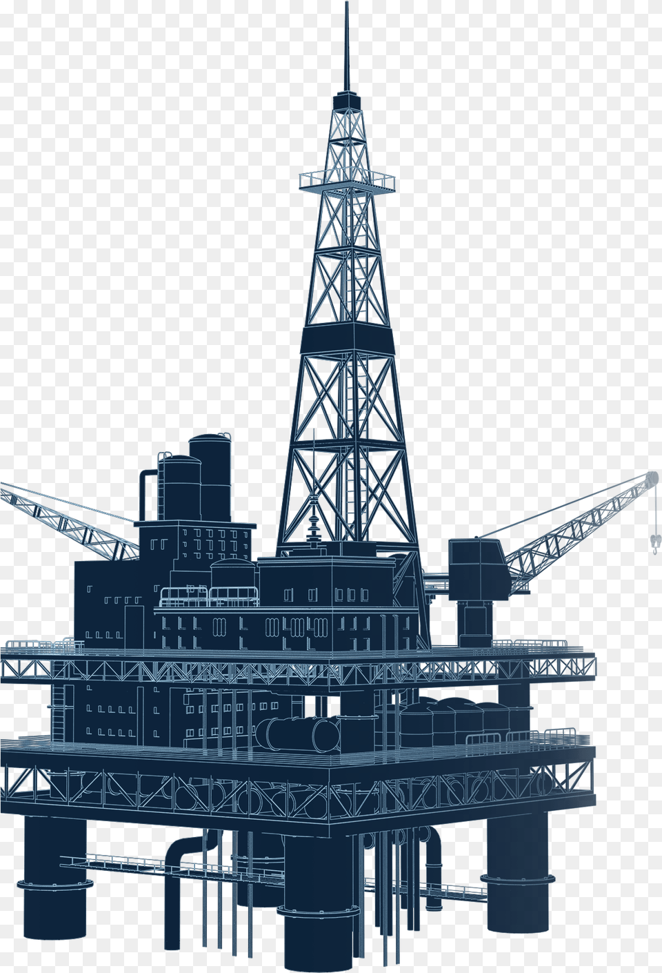 Oil Platform Transparent Background Oil Rig, Cad Diagram, Diagram, Construction Png Image