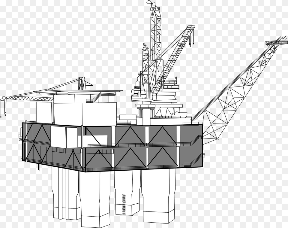 Oil Rig Clipart, Construction, Construction Crane, Outdoors Png