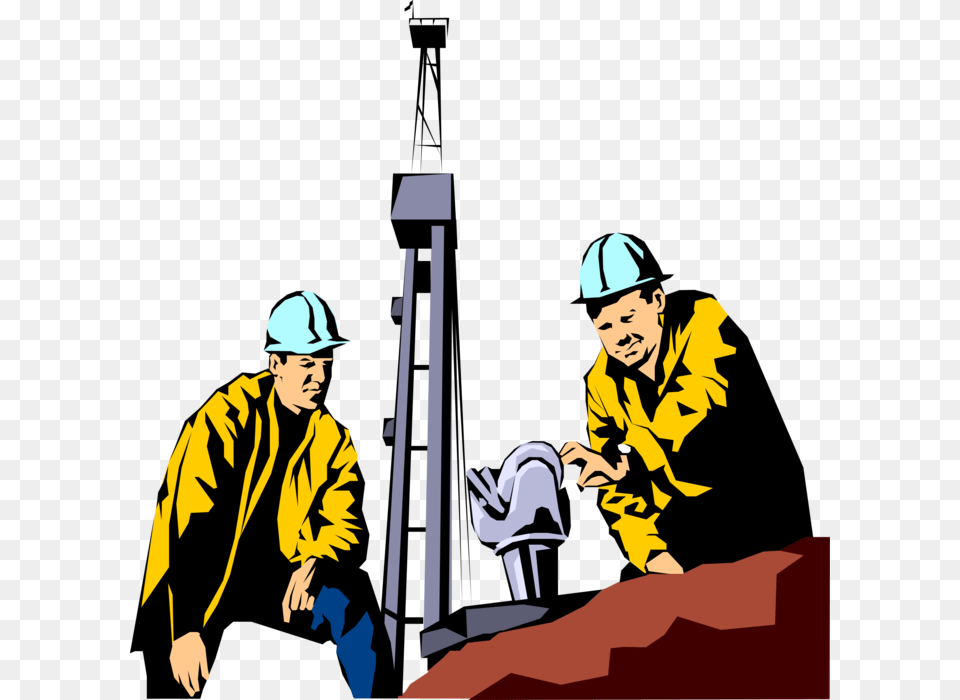 Oil Rig Clipart Oil Natural Gas, Helmet, Clothing, Hardhat, Person Png Image