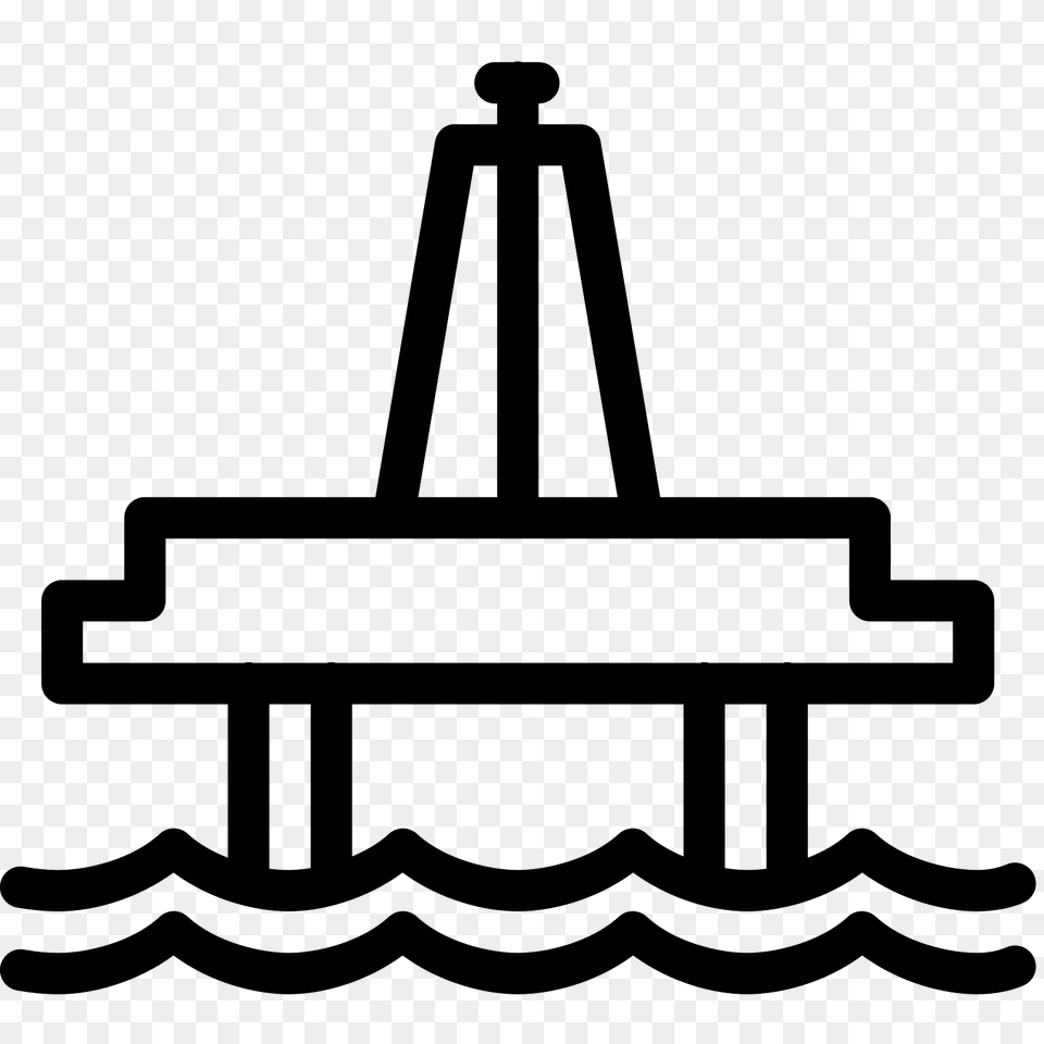 Oil Rig Clipart Oil Platform, Gray Png