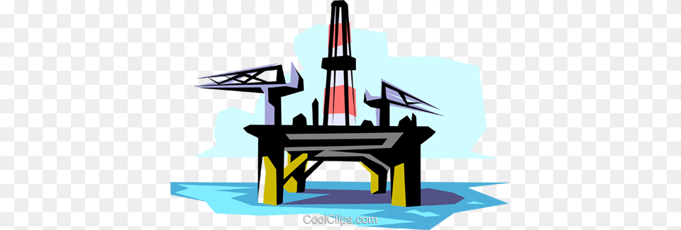 Oil Rig Royalty Free Vector Clip Art Illustration, Outdoors, Construction, Oilfield, Symbol Png Image