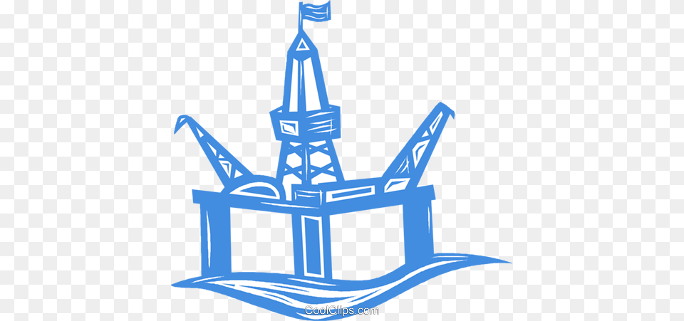 Oil Rig Royalty Vector Clip Art Illustration, Architecture, Building, Tower, Spire Png Image