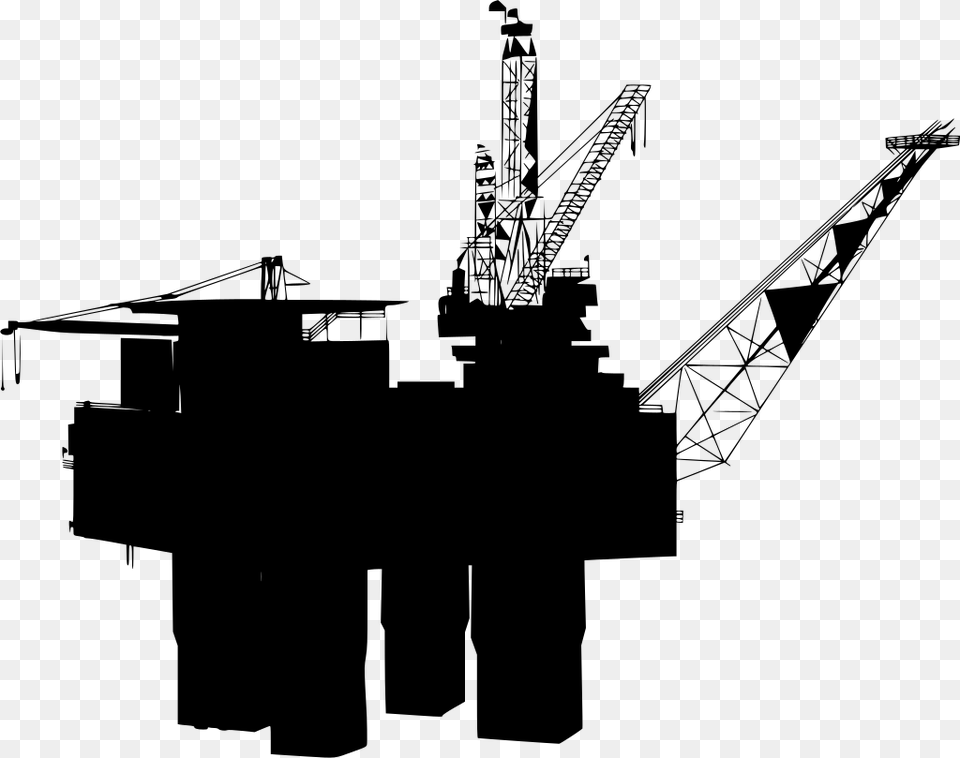 Oil Rig Svg File, Gray Png Image