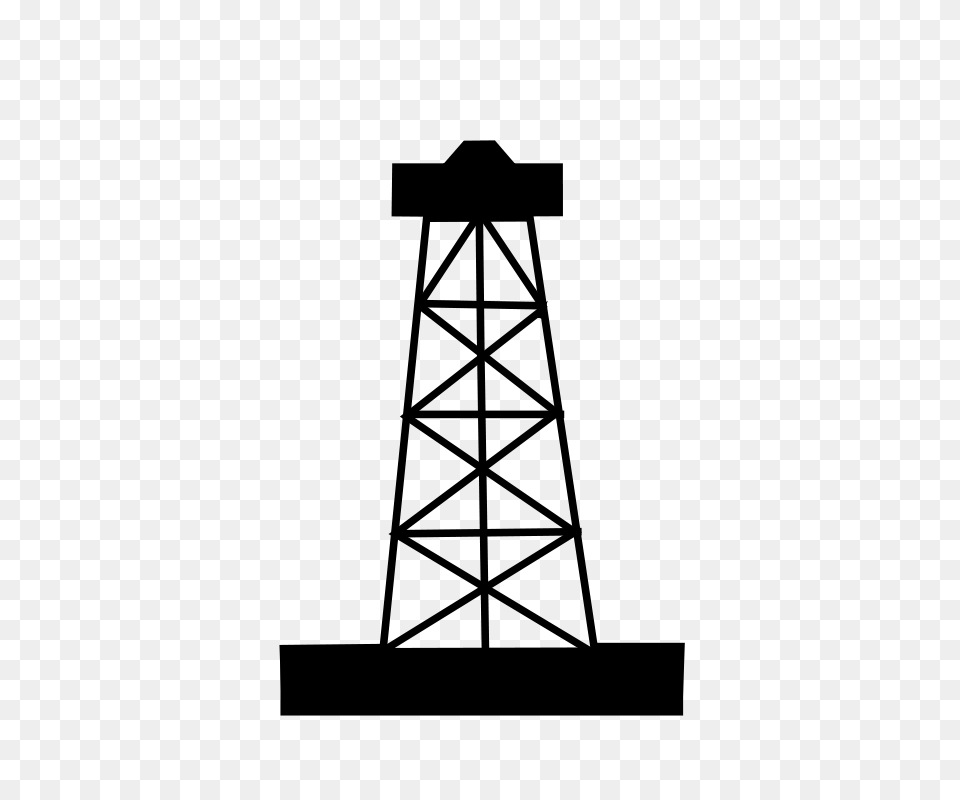 Oil Tower Clip Art, Gray Png Image