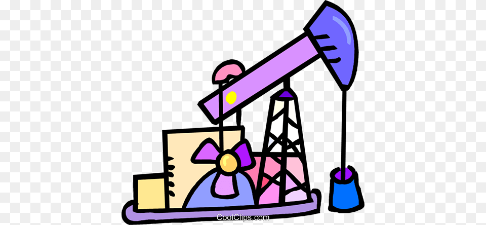 Oil Well Royalty Vector Clip Art Illustration, Construction, Oilfield, Outdoors, Device Png
