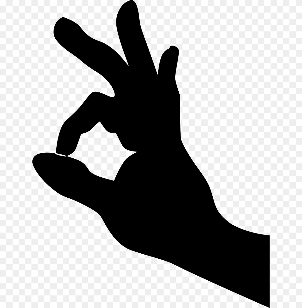 Ok Accept Fingers Ok Hand Sign Shadow, Body Part, Finger, Person, Silhouette Free Png Download