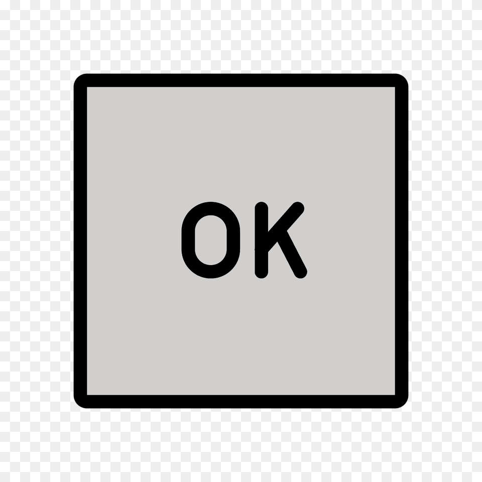 Ok Button Emoji Clipart, Symbol, White Board, Text, Sign Png