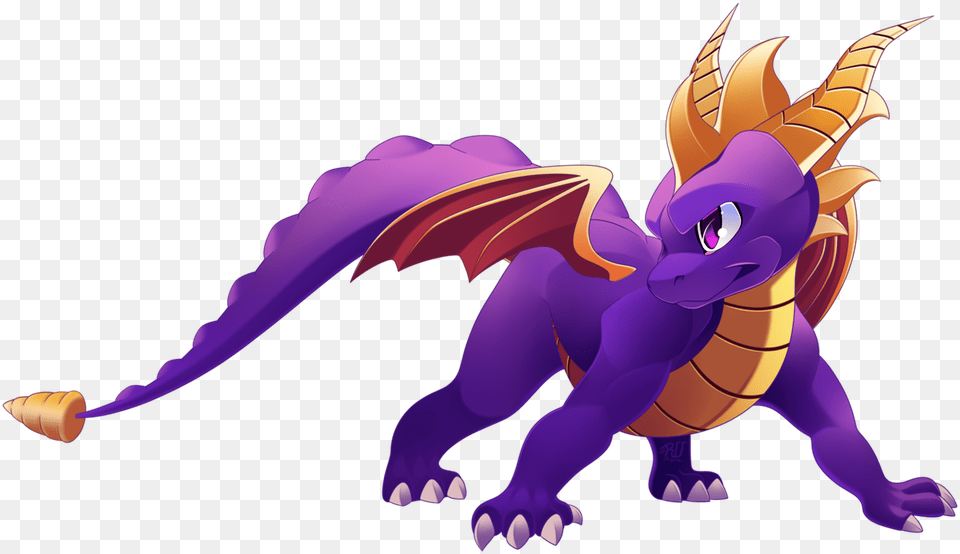 Ok Finaly Got Around To Draw Some Spyro Fanart Enjoy Spyro The Dragon Transparent, Purple, Animal, Dinosaur, Reptile Free Png