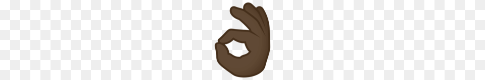 Ok Hand Dark Skin Tone Emoji On Emojione, Body Part, Finger, Person Png Image