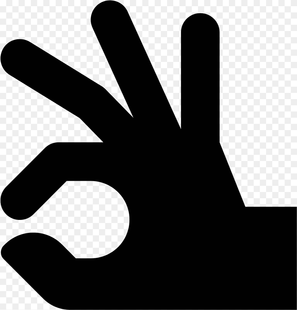 Ok Hand Icon Ok Hand Icon, Gray Png