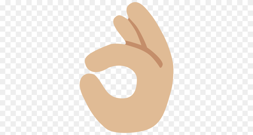 Ok Hand Medium Light Skin Tone Emoji, Body Part, Clothing, Finger, Glove Png Image