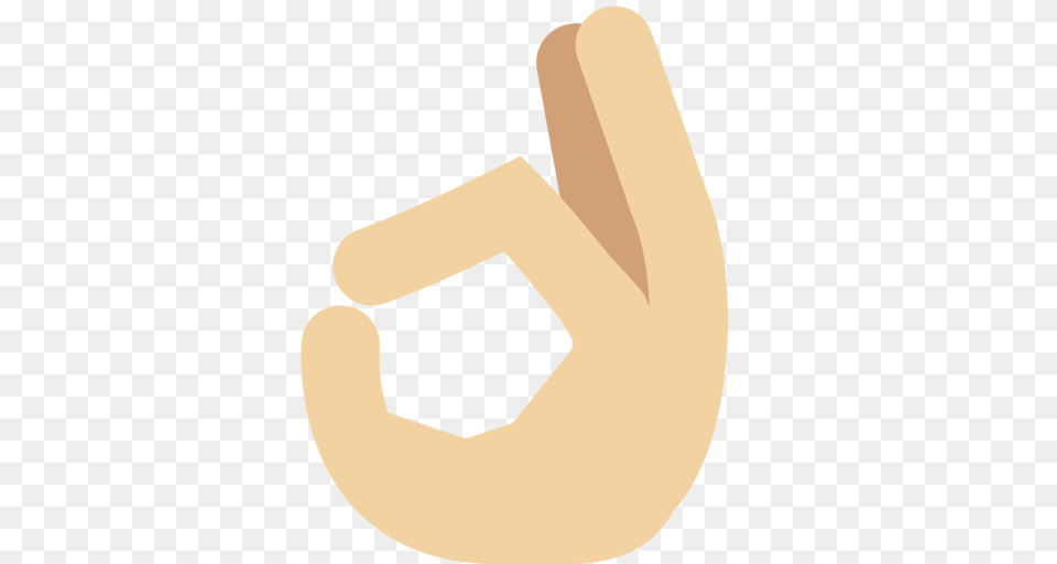 Ok Hand Medium Light Skin Tone Emoji, Body Part, Finger, Person, Clothing Png Image
