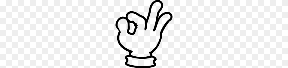 Ok Hand Sign, Gray Png