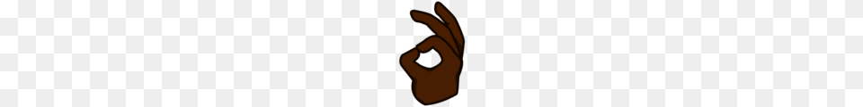 Ok Hand Sign With Black Skin Tone Emoji, Body Part, Finger, Person Png Image