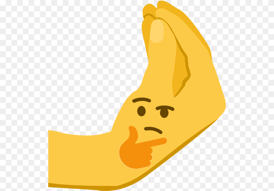 Ok Hand Thinking Emoji, Banana, Food, Fruit, Plant Free Png Download