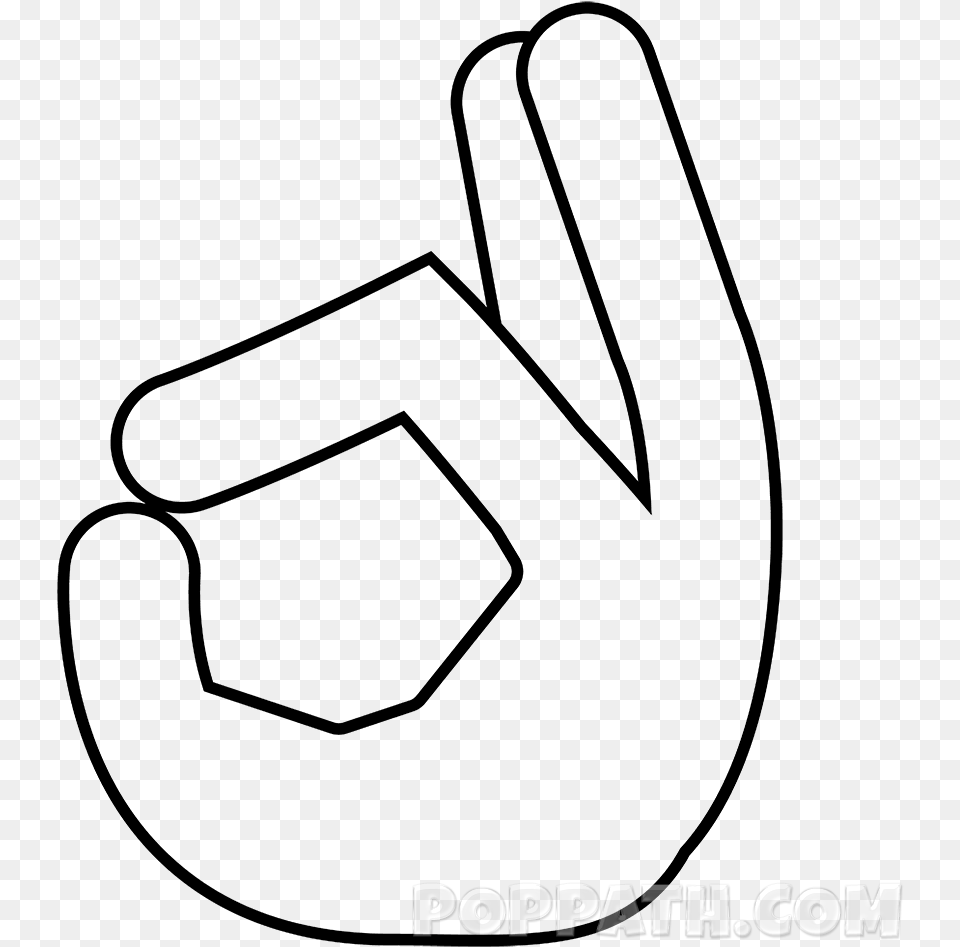 Ok Sign Emoji Image Black And White Stock Ok Hand Emoji Drawing Free Transparent Png