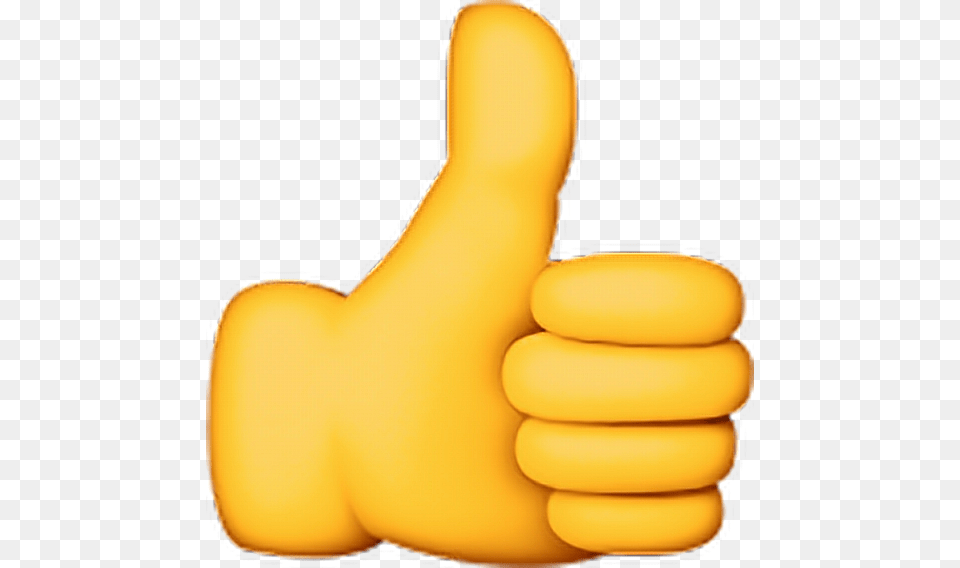 Ok Thumbsup Good Emoji Yellow Fine Emojisticker Yes Gold Thumbs Up Emoji, Body Part, Finger, Hand, Person Free Png