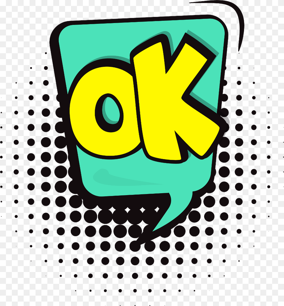 Ok Word Okay Pastel Aesthetic Dot Design Halftone, Logo, Dynamite, Weapon Free Png Download